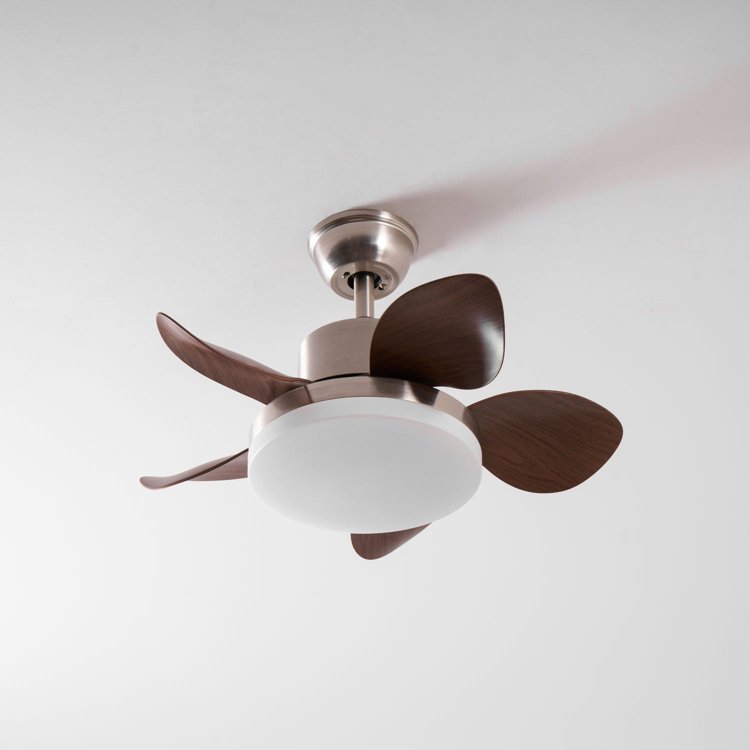 Terra Sculpted Walnut Blade Ceiling Fan Light