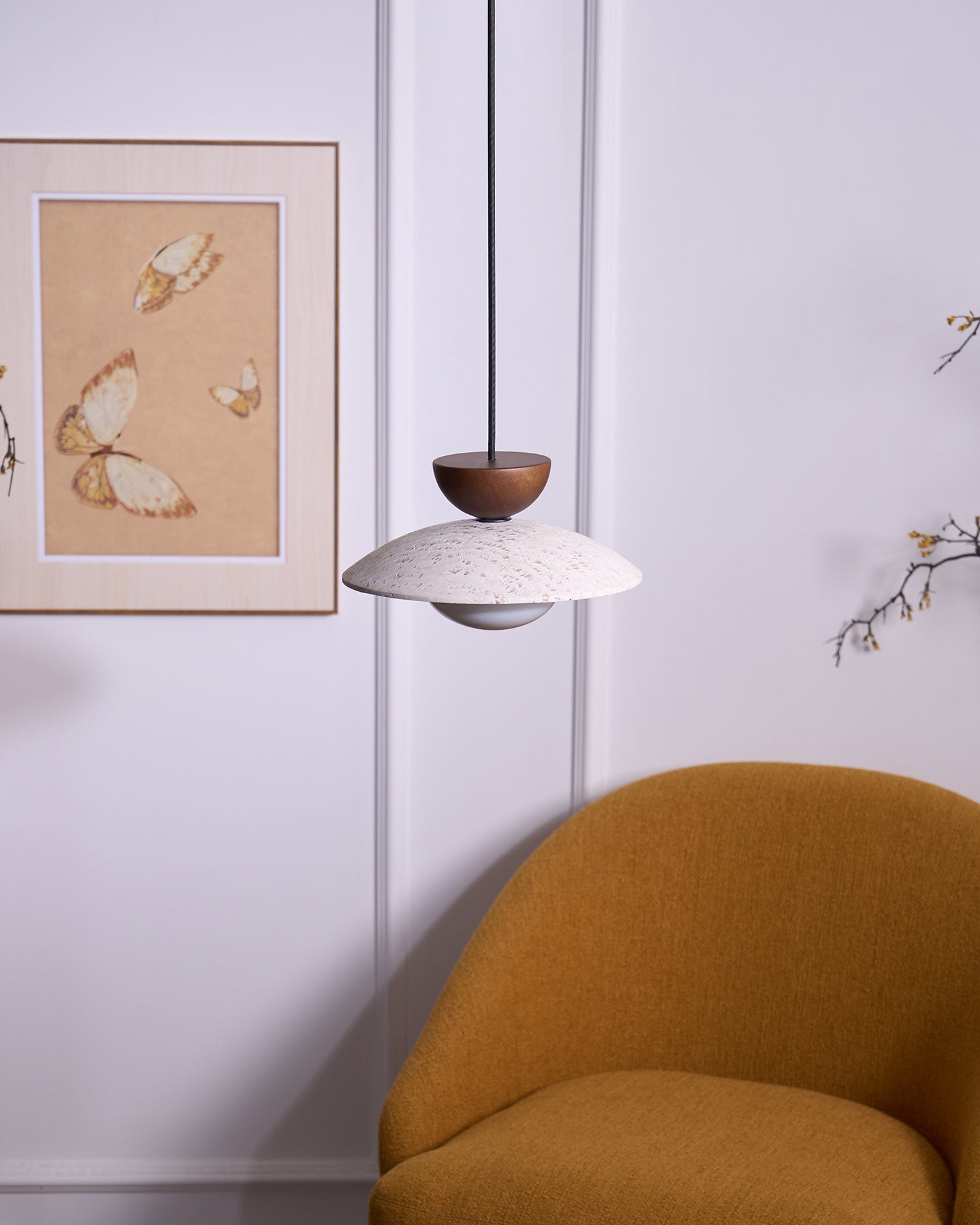 Tia Travertine Pendant Light