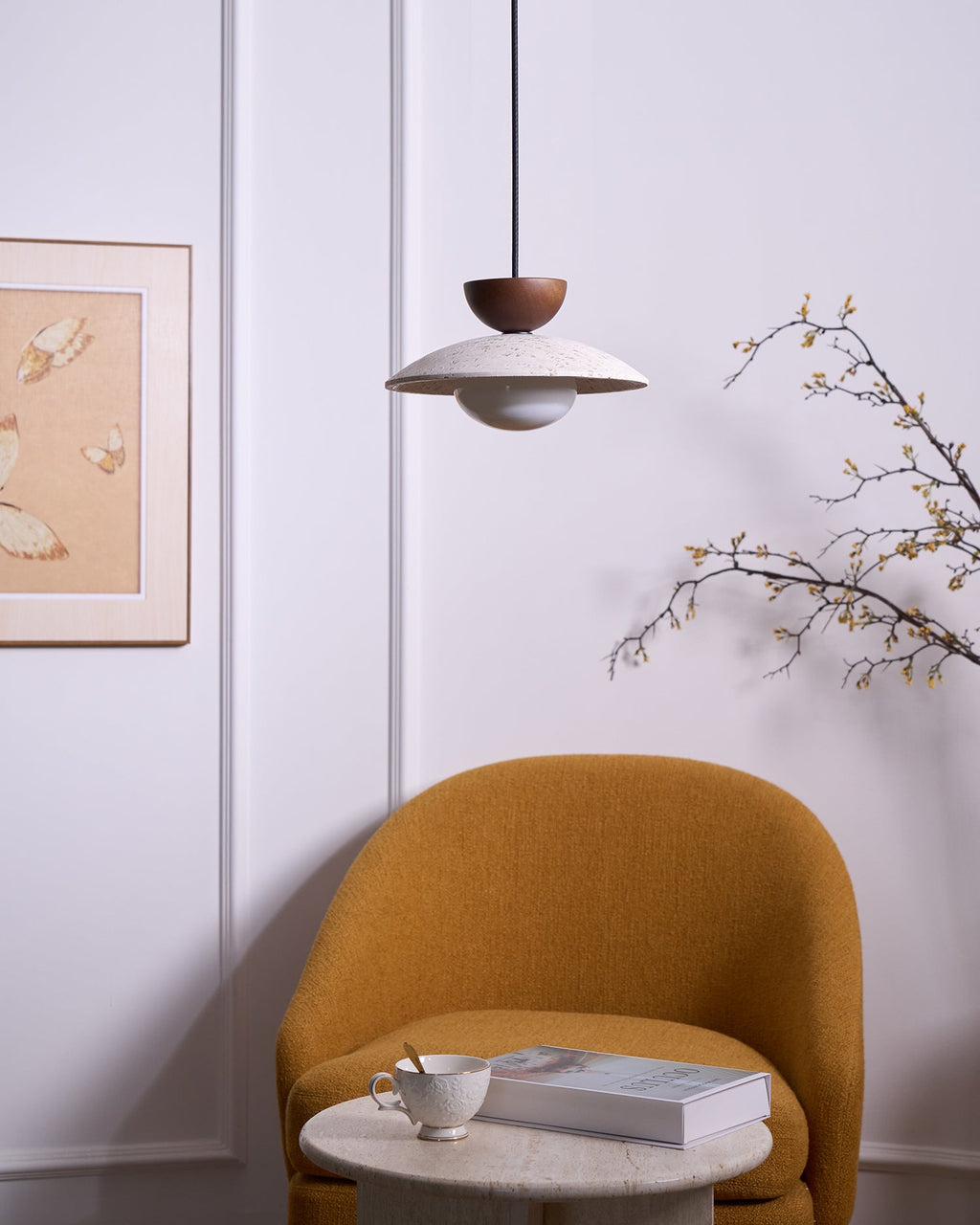 Tia Travertine Pendant Light