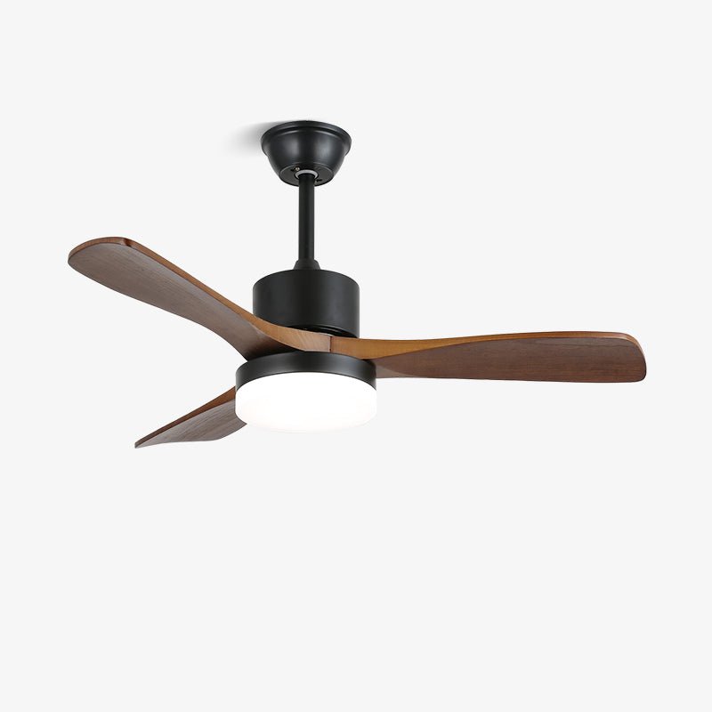 Morty Adams Contemporary Wood Ceiling Fan Light