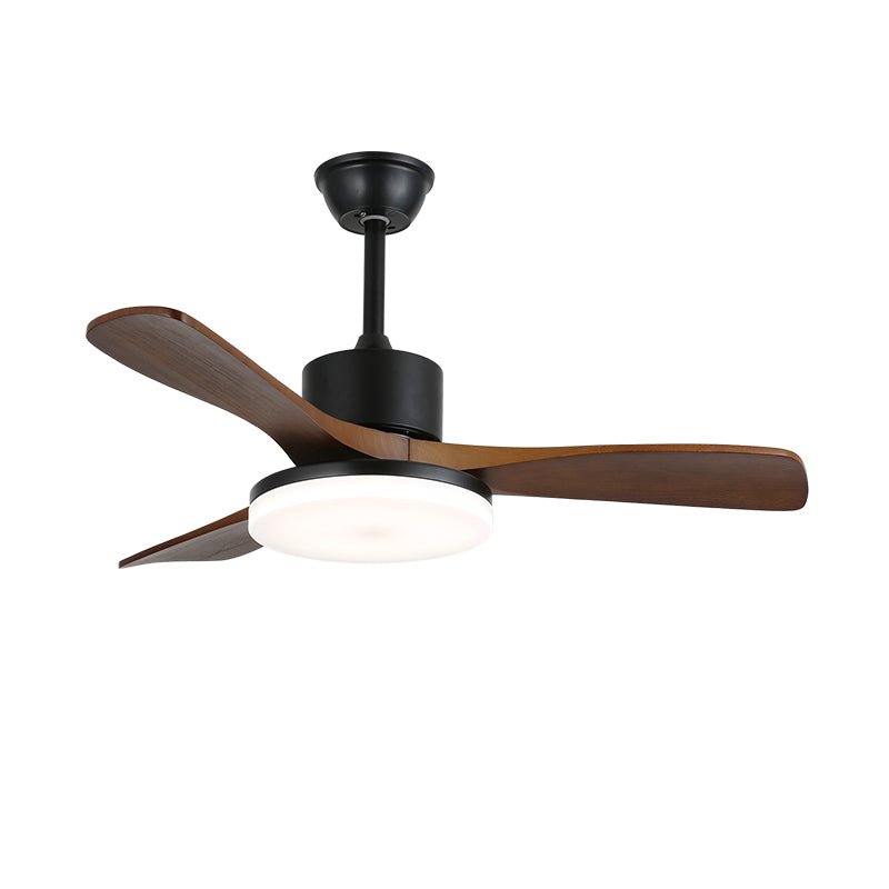 Morty Adams Contemporary Wood Ceiling Fan Light