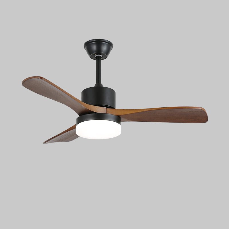 Morty Adams Contemporary Wood Ceiling Fan Light