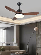 Morty Adams Contemporary Wood Ceiling Fan Light