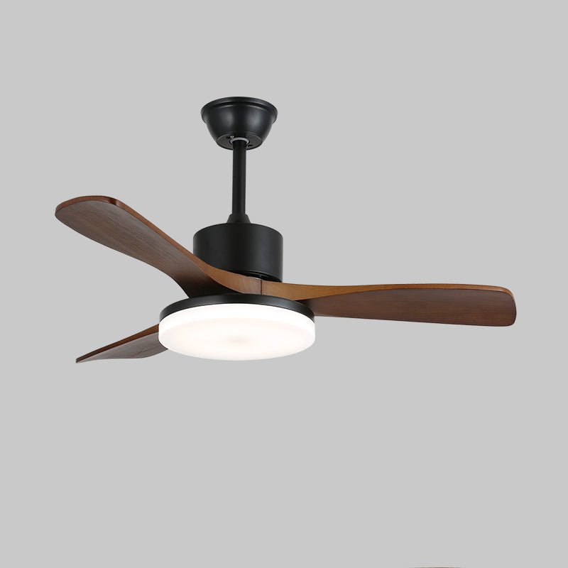 Morty Adams Contemporary Wood Ceiling Fan Light