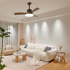 Morty Adams Contemporary Wood Ceiling Fan Light