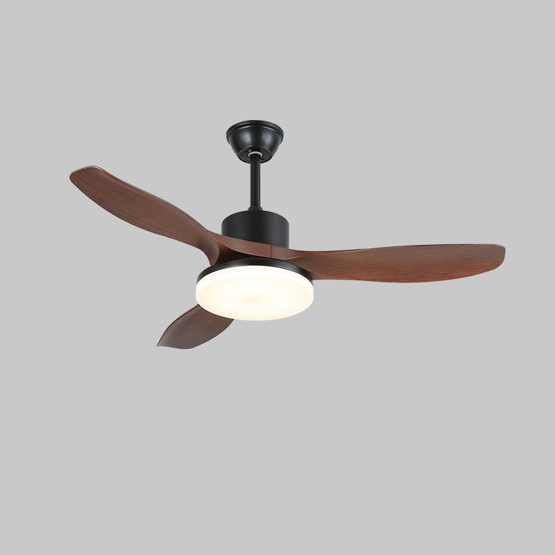 Morty Adams Contemporary Wood Ceiling Fan Light