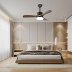 Morty Adams Contemporary Wood Ceiling Fan Light