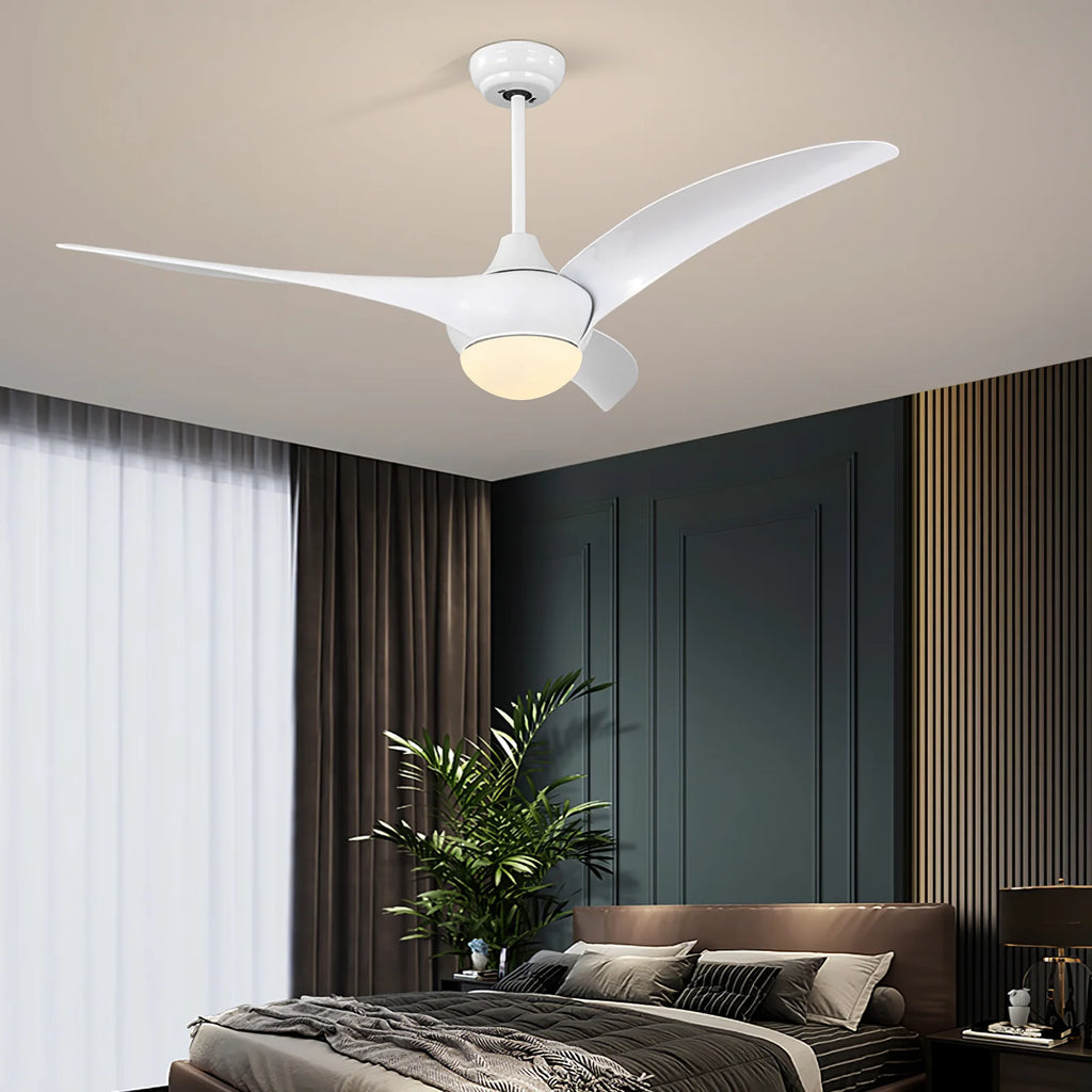 Sophisticated Opal Glass Blade Fan Light