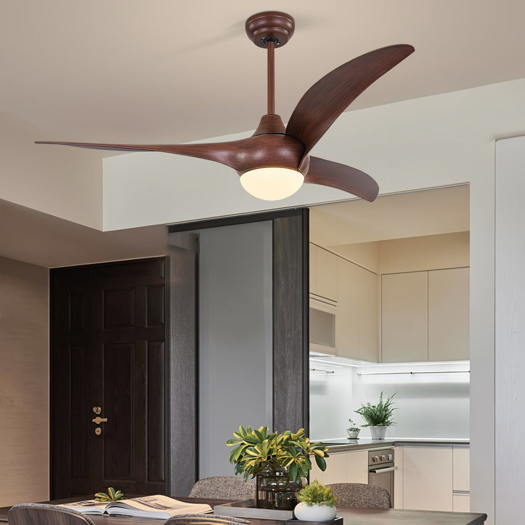 Sophisticated Opal Glass Blade Fan Light