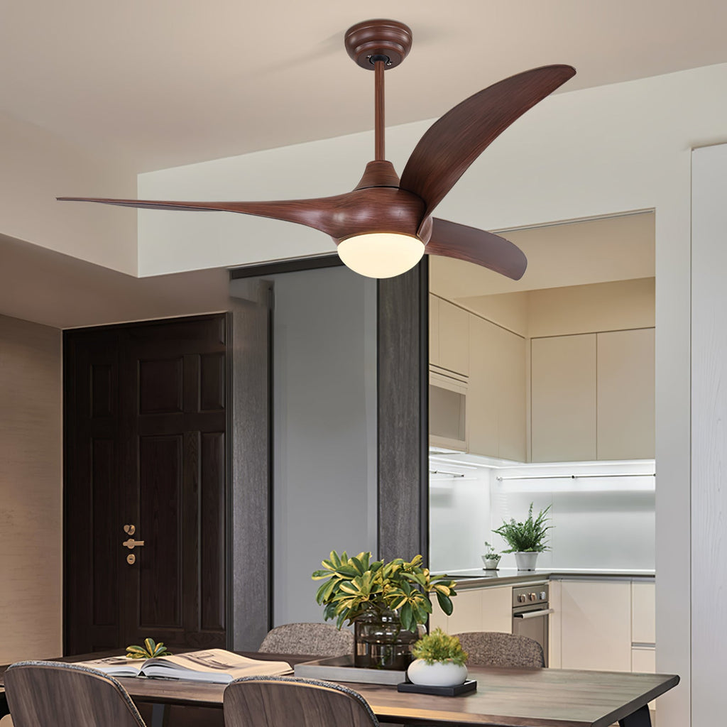 Sophisticated Opal Glass Blade Fan Light
