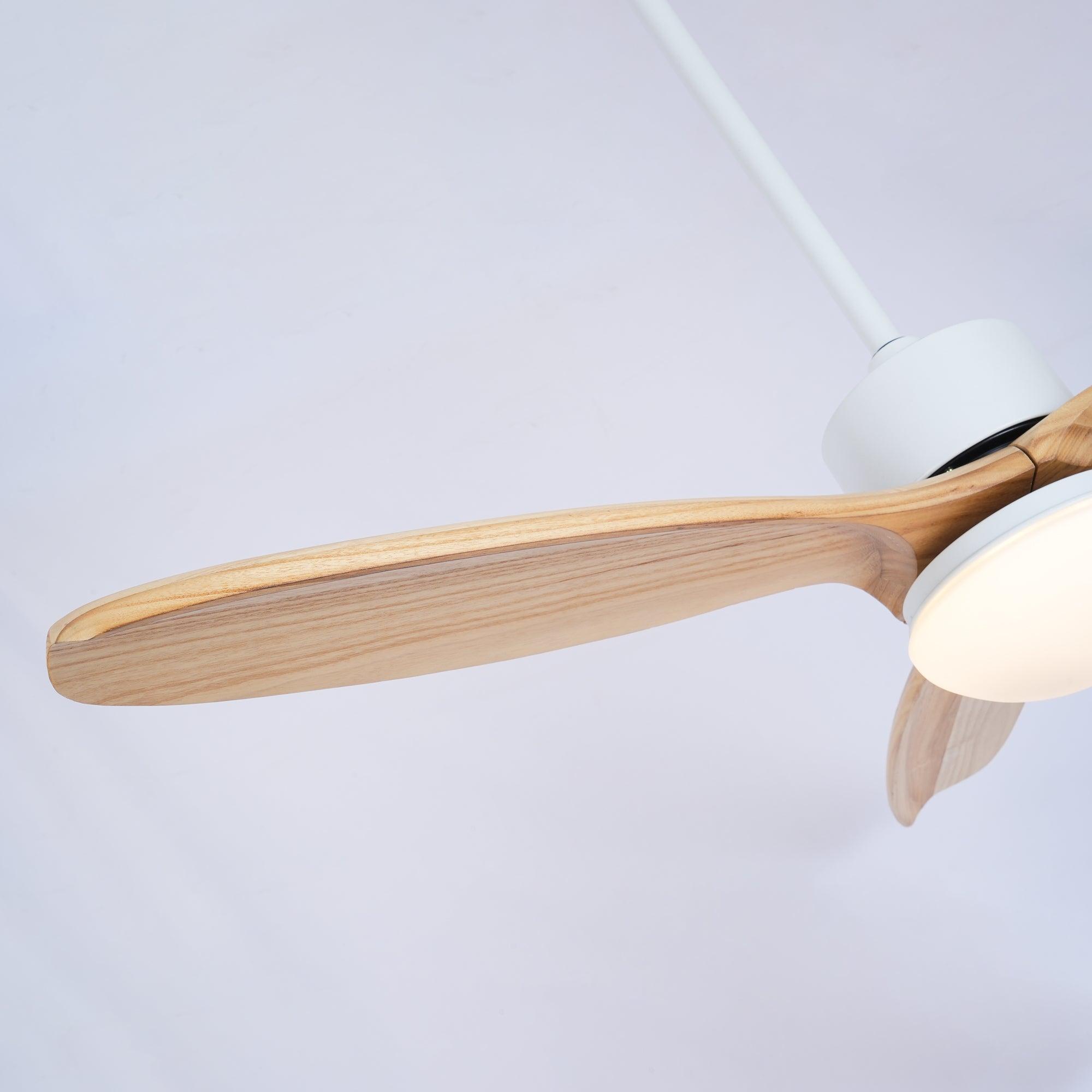 Harborough Sculpted Wood Blade Ceiling Fan Light