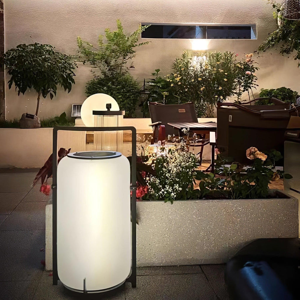 Twilight Sculpted Solar Lantern Lamp