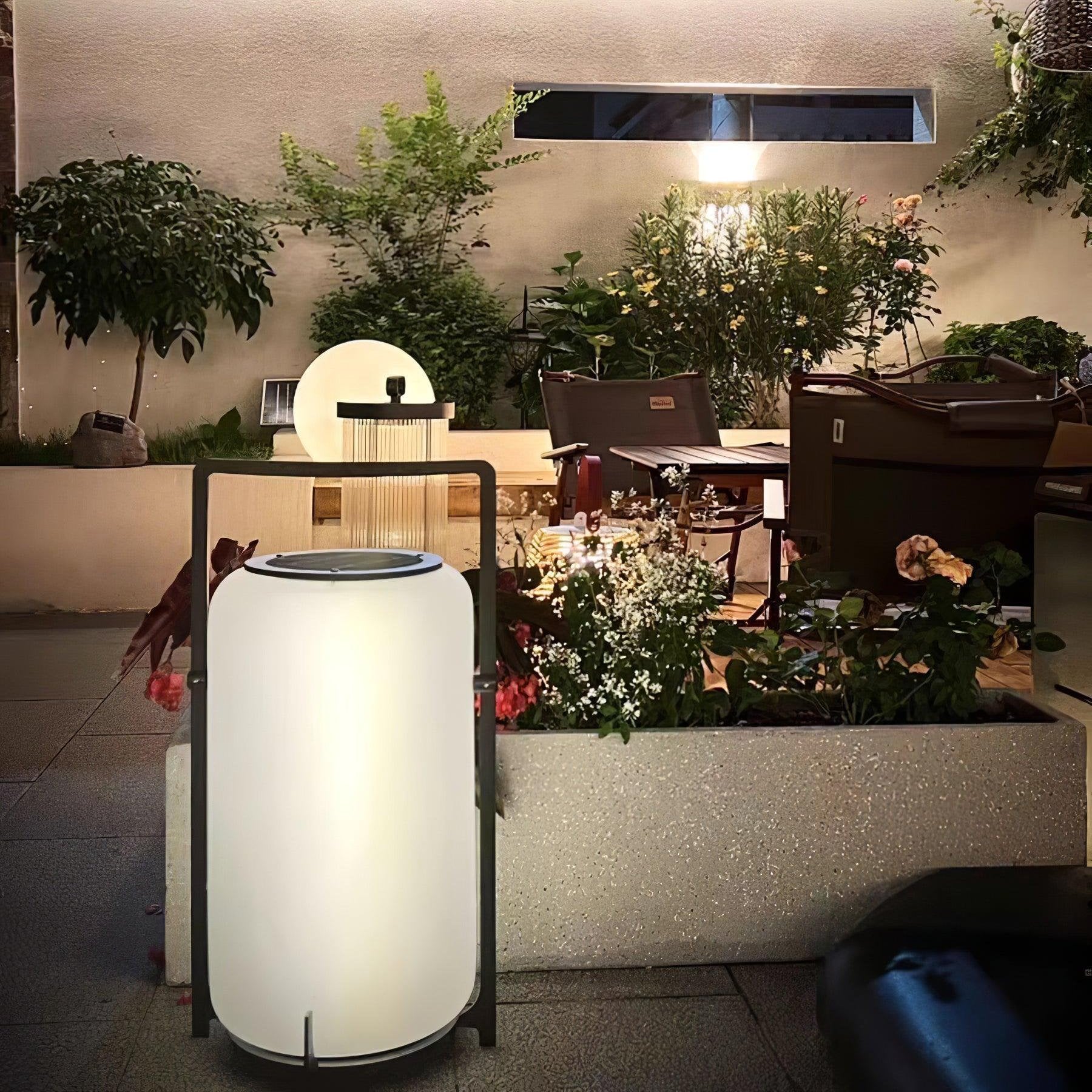 Twilight Sculpted Solar Lantern Lamp