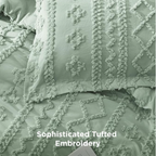 Tufted comforter detail, Purple