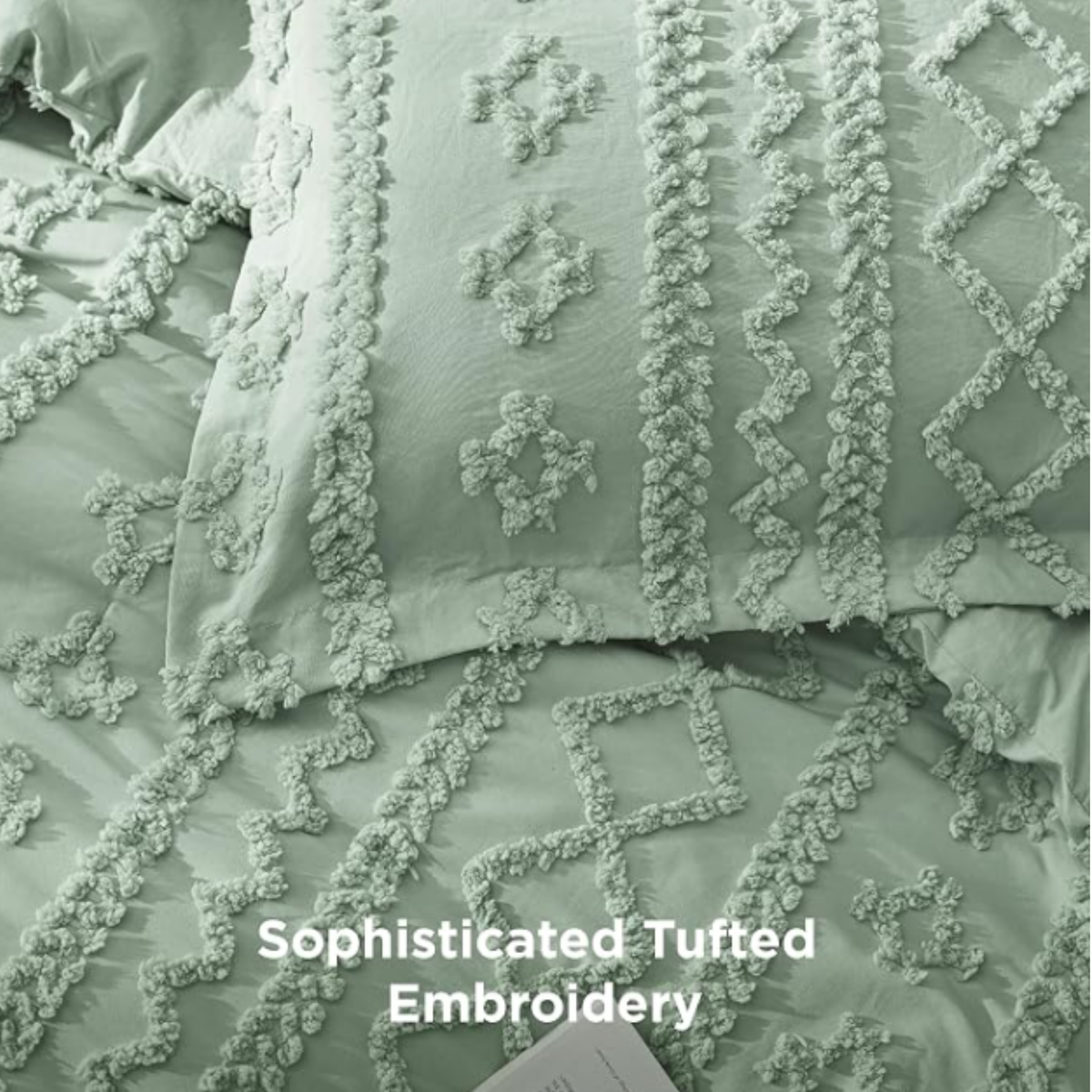 Tufted comforter detail, Purple
