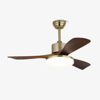 Vega Walnut Wood Blade Ceiling Fan Light
