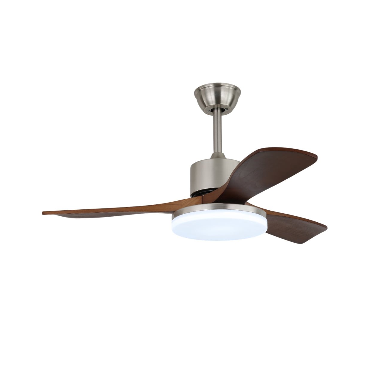 Vega Walnut Wood Blade Ceiling Fan Light