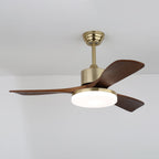 Vega Walnut Wood Blade Ceiling Fan Light