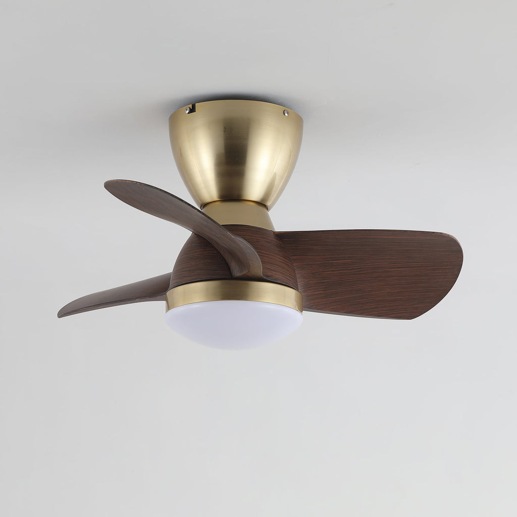 Velis Sculpted Walnut Aero Ceiling Light