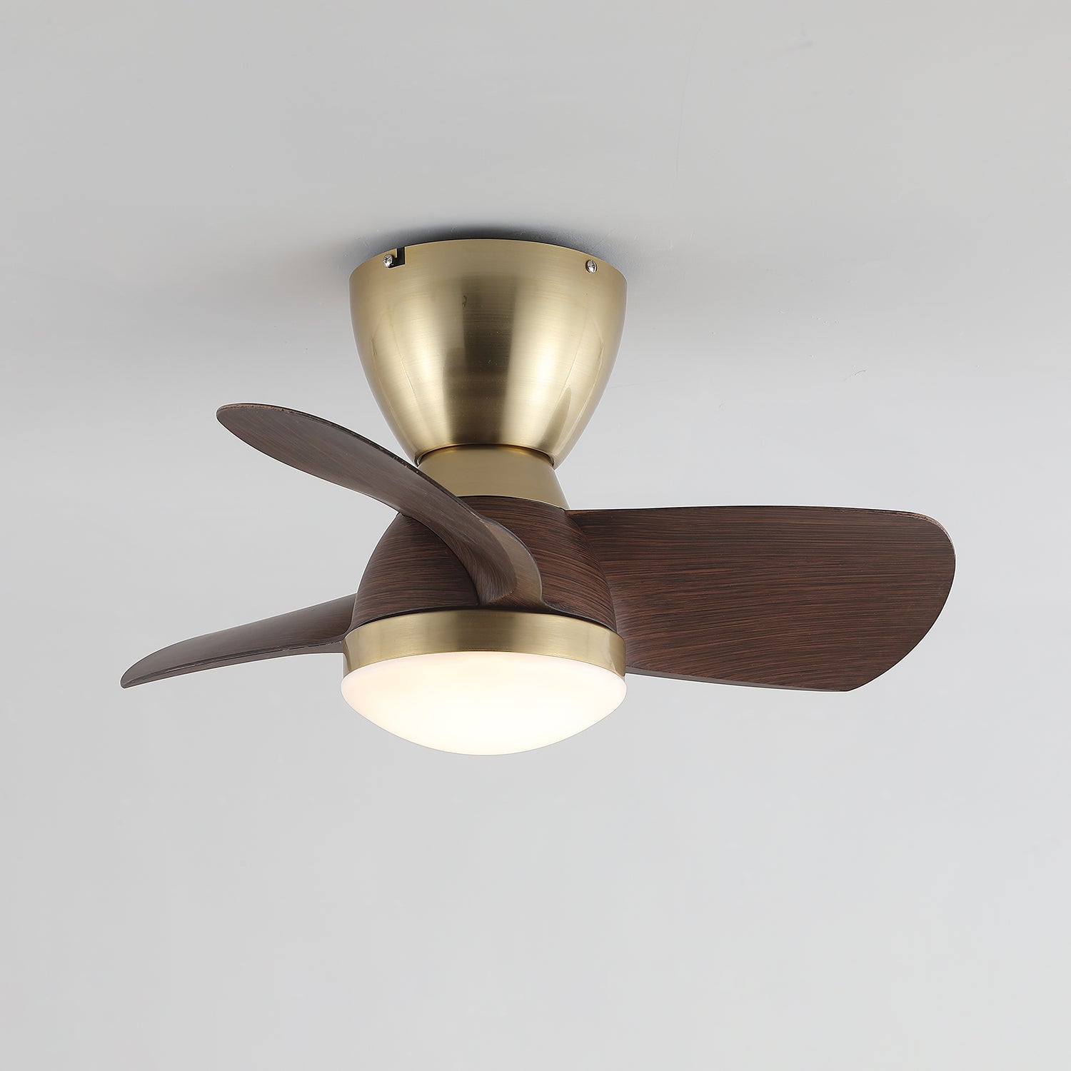 Velis Sculpted Walnut Aero Ceiling Light