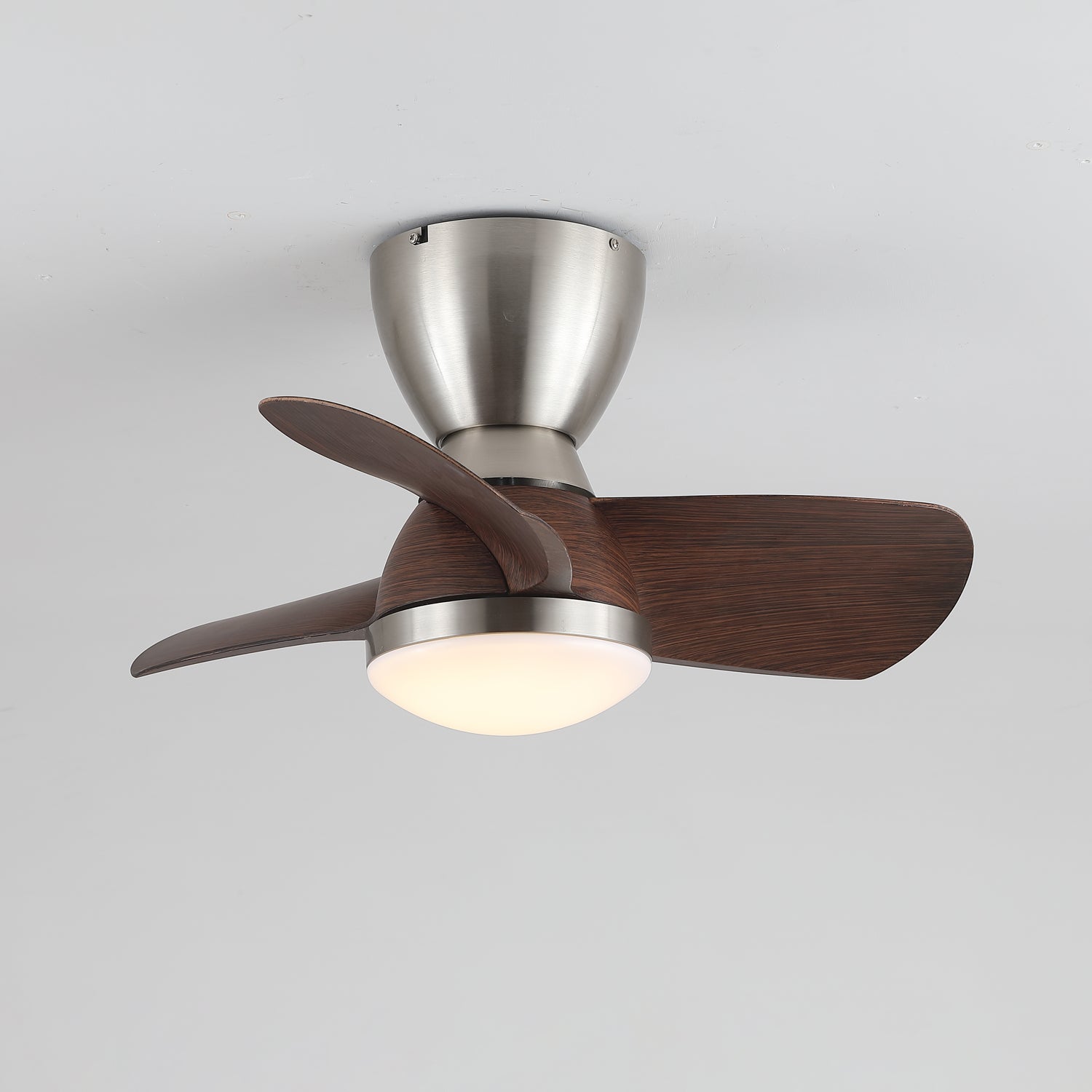 Velis Sculpted Walnut Aero Ceiling Light