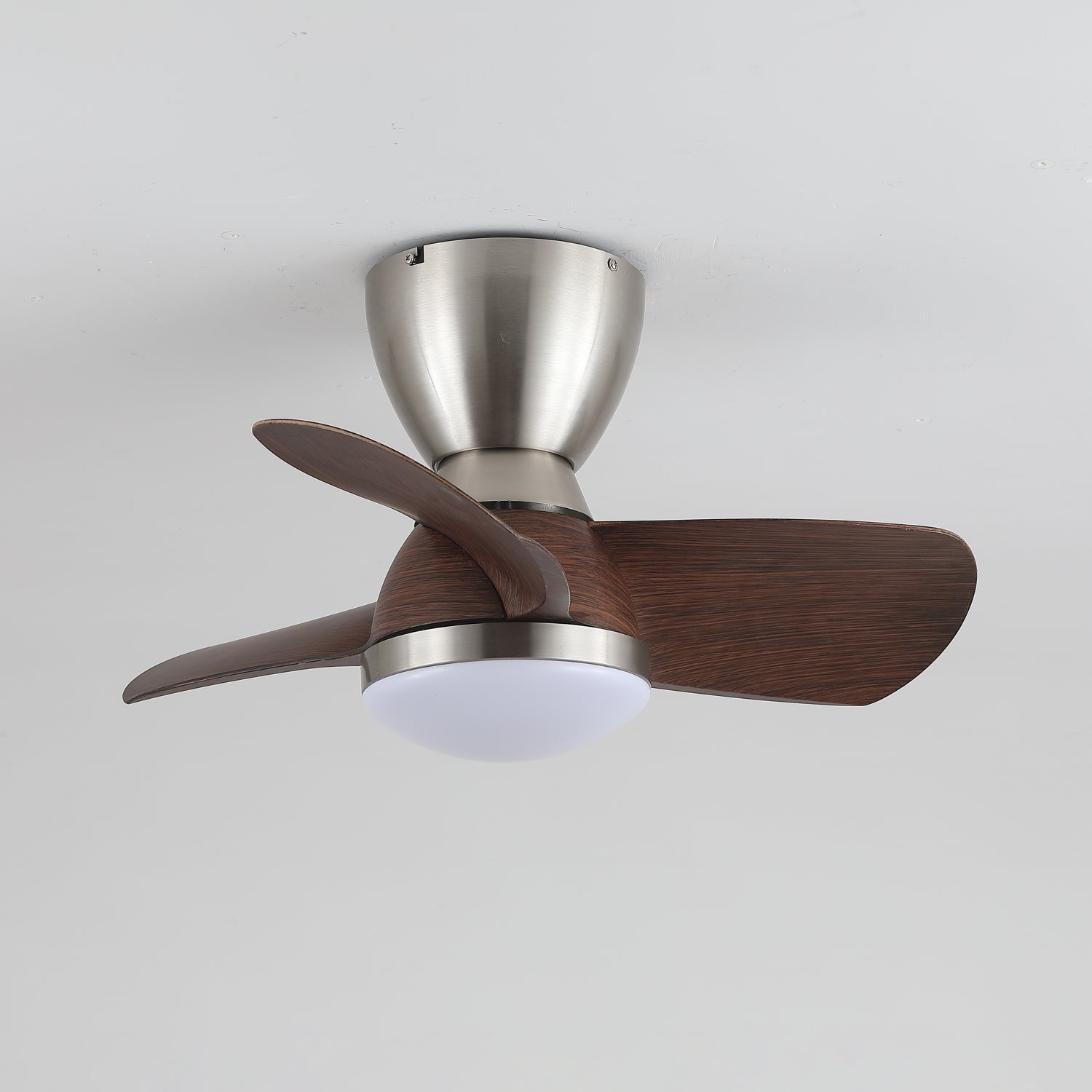 Velis Sculpted Walnut Aero Ceiling Light