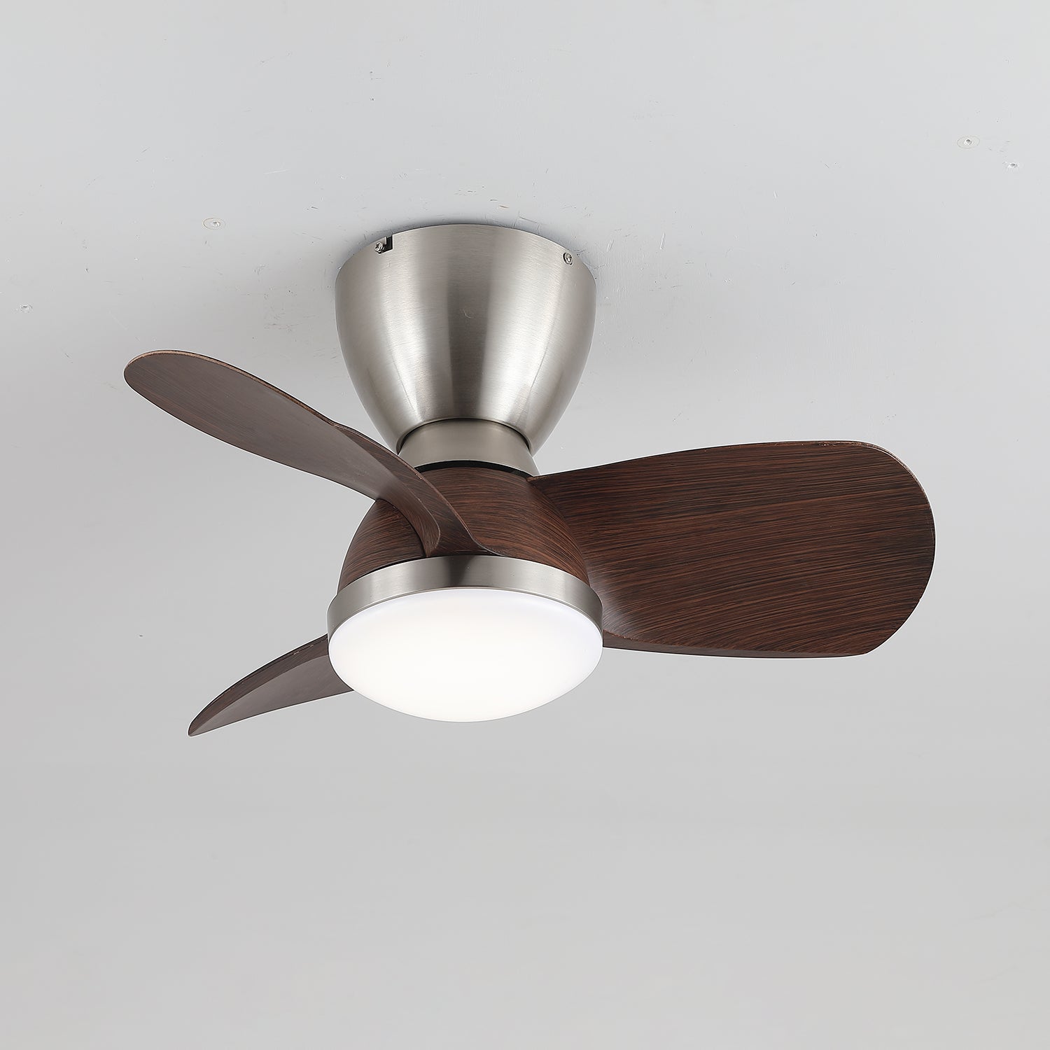 Velis Sculpted Walnut Aero Ceiling Light