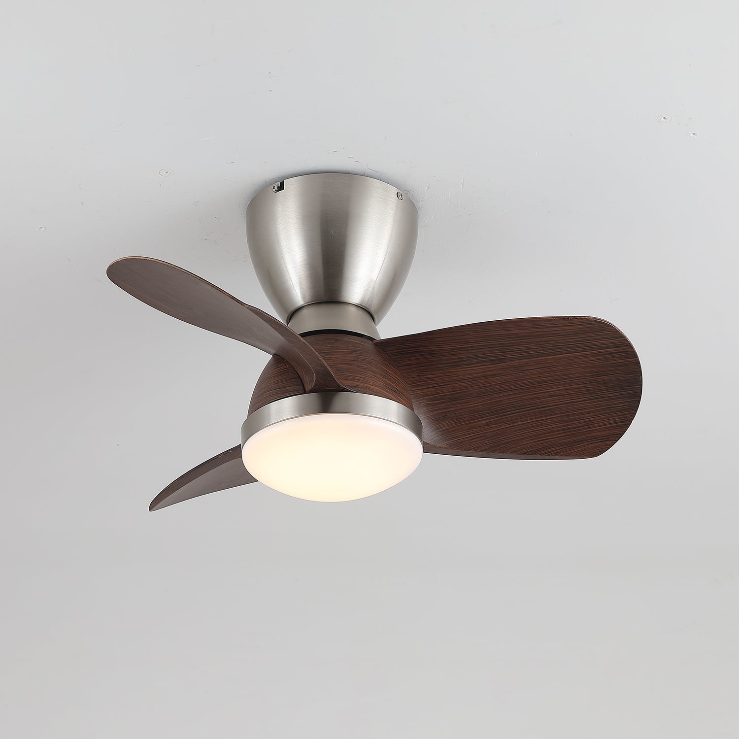 Velis Sculpted Walnut Aero Ceiling Light
