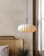Verona Plug-In Fabric & Silk Pendant Light