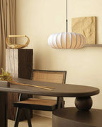 Verona Plug-In Fabric & Silk Pendant Light