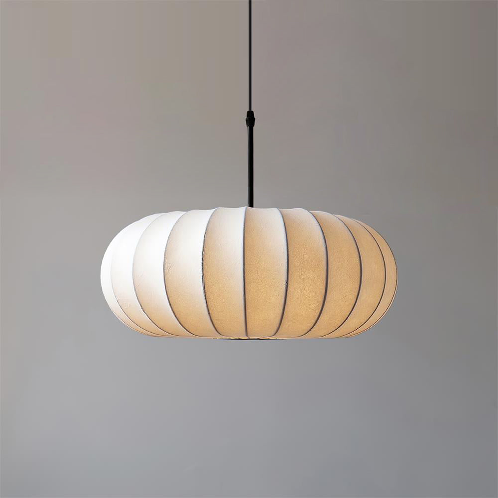 Verona Plug-In Fabric & Silk Pendant Light
