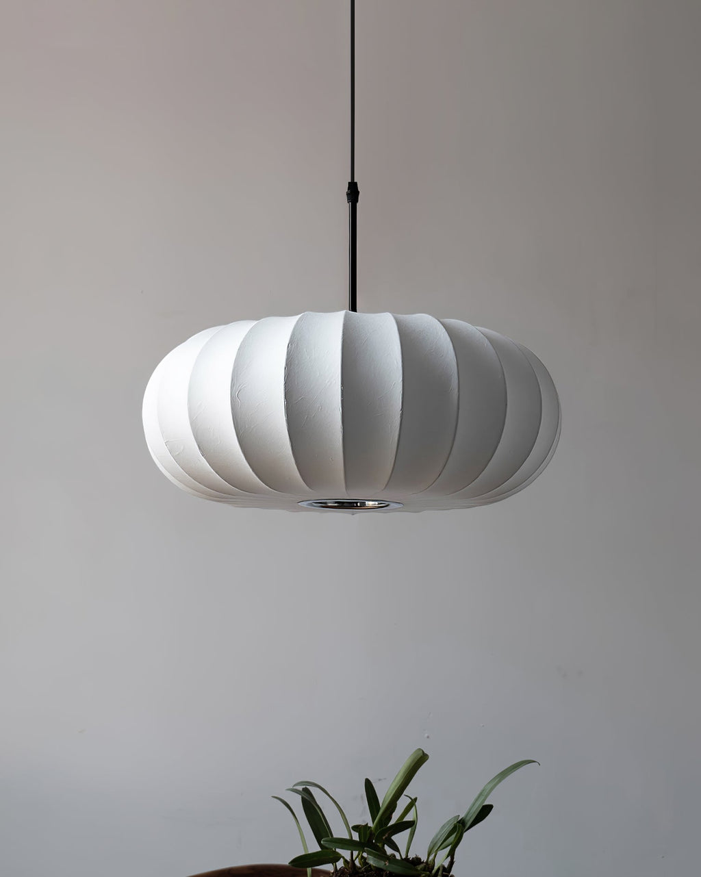 Verona Plug-In Fabric & Silk Pendant Light