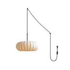Verona Plug-In Fabric & Silk Pendant Light
