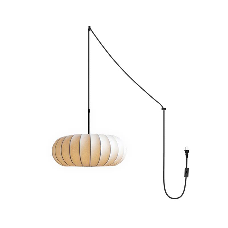 Verona Plug-In Fabric & Silk Pendant Light