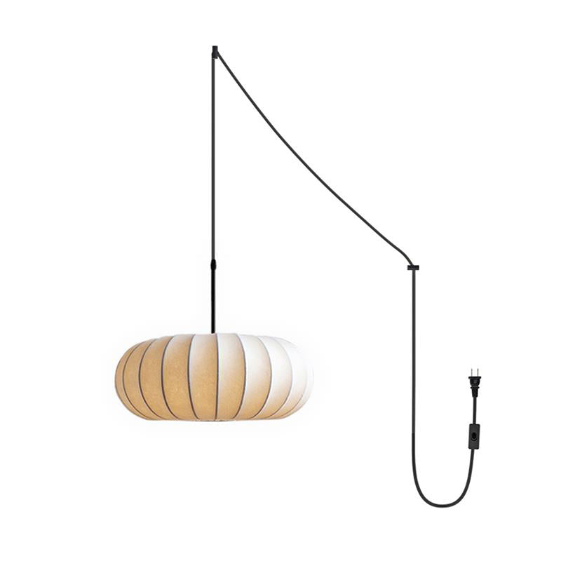 Verona Plug-In Fabric & Silk Pendant Light