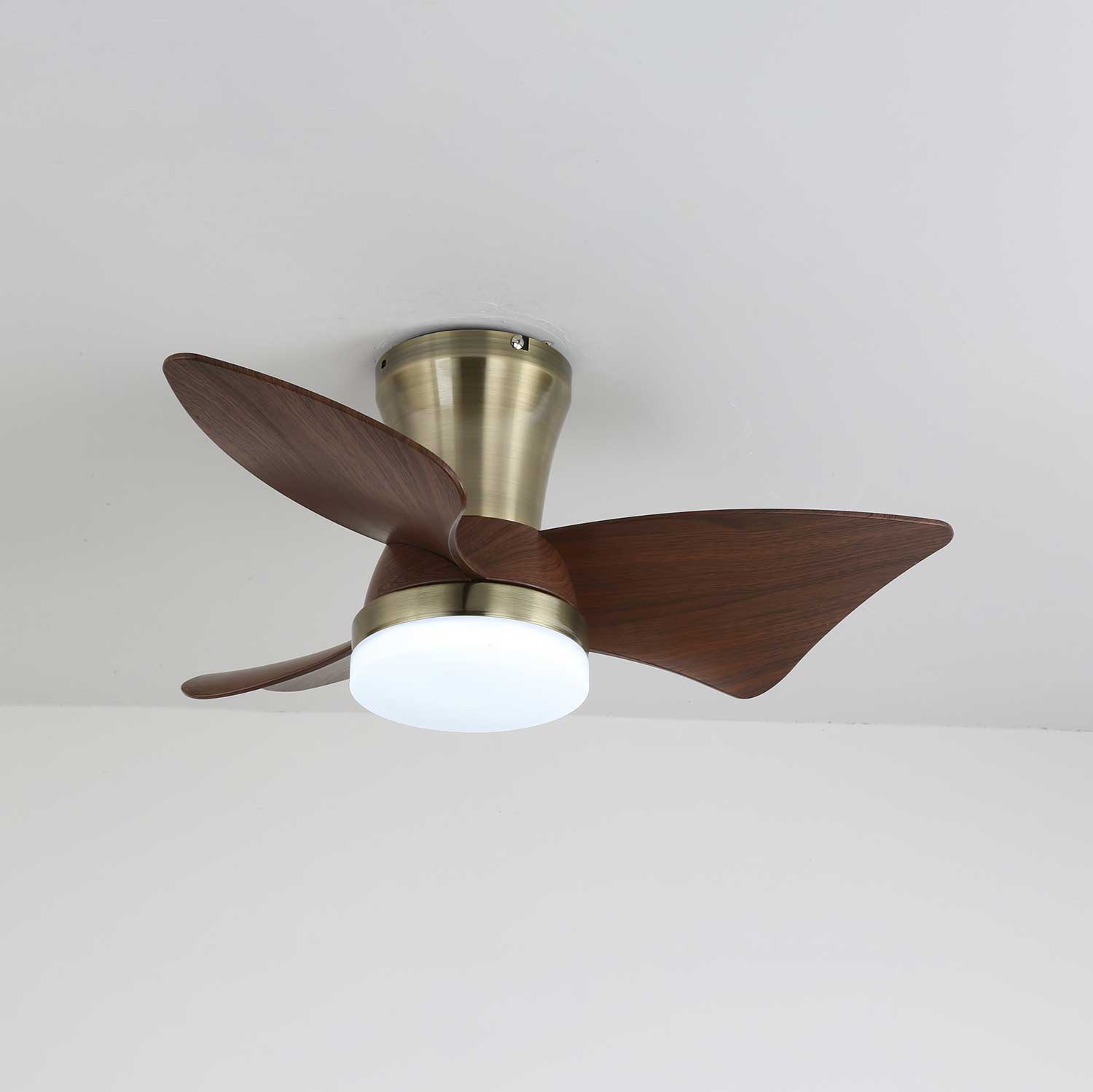 Zephyr Premium Woodcraft Flush Ceiling Fan Light