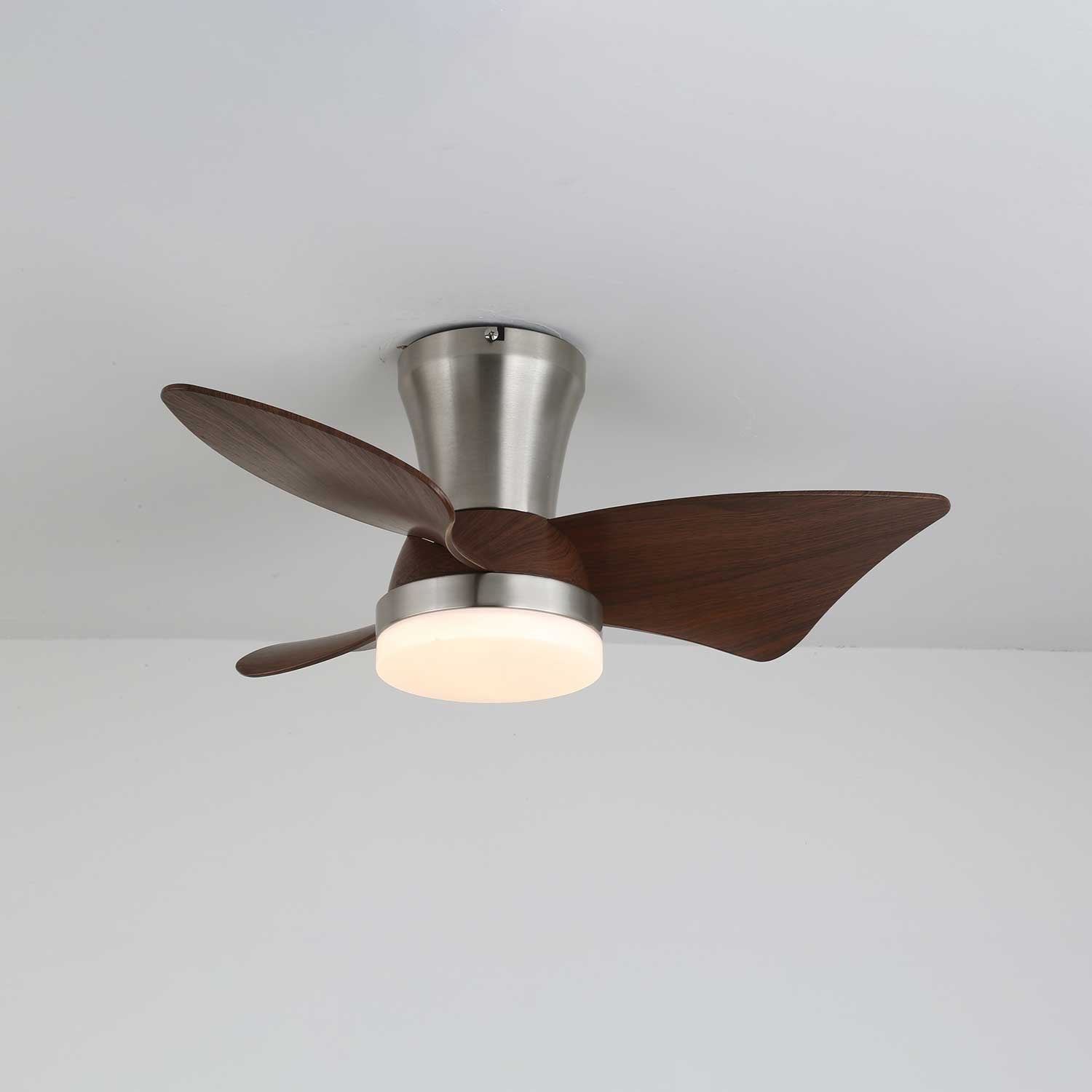 Zephyr Premium Woodcraft Flush Ceiling Fan Light