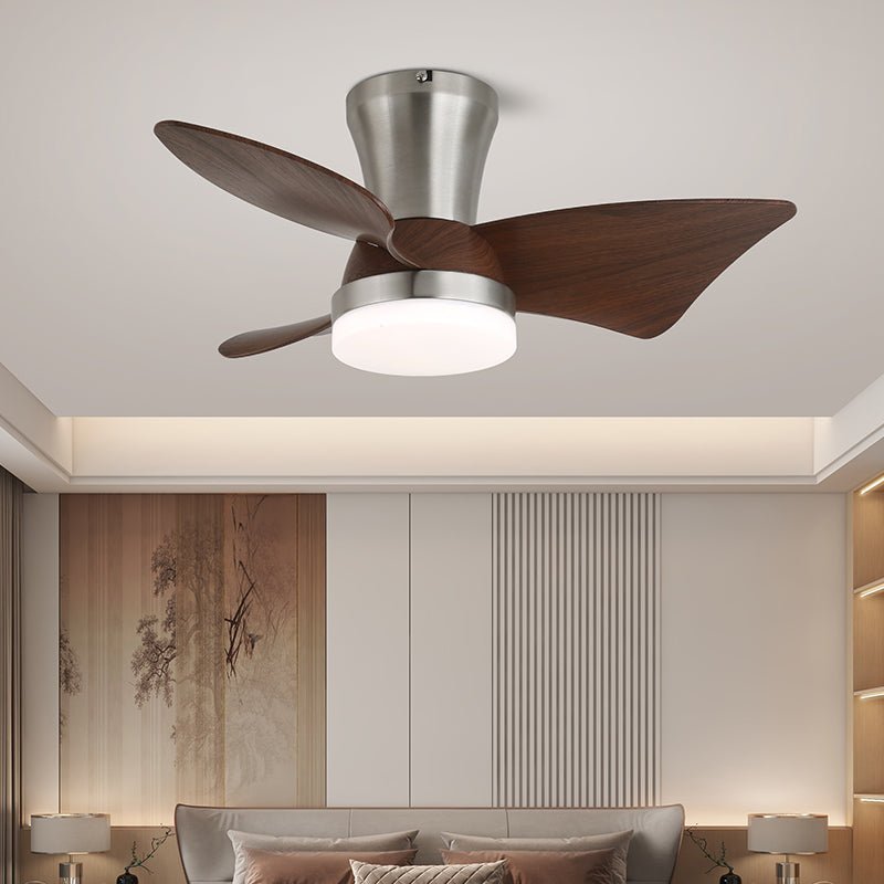 Zephyr Curve Minimalist Walnut Ceiling Light