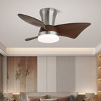 Zephyr Curve Minimalist Walnut Ceiling Light
