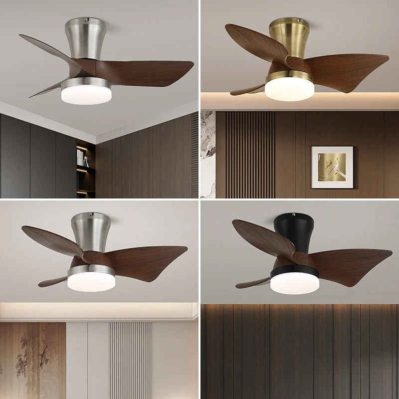 Zephyr Curve Minimalist Walnut Ceiling Light