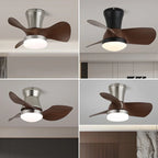 Zephyr Curve Minimalist Walnut Ceiling Light