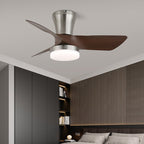 Zephyr Curve Minimalist Walnut Ceiling Light