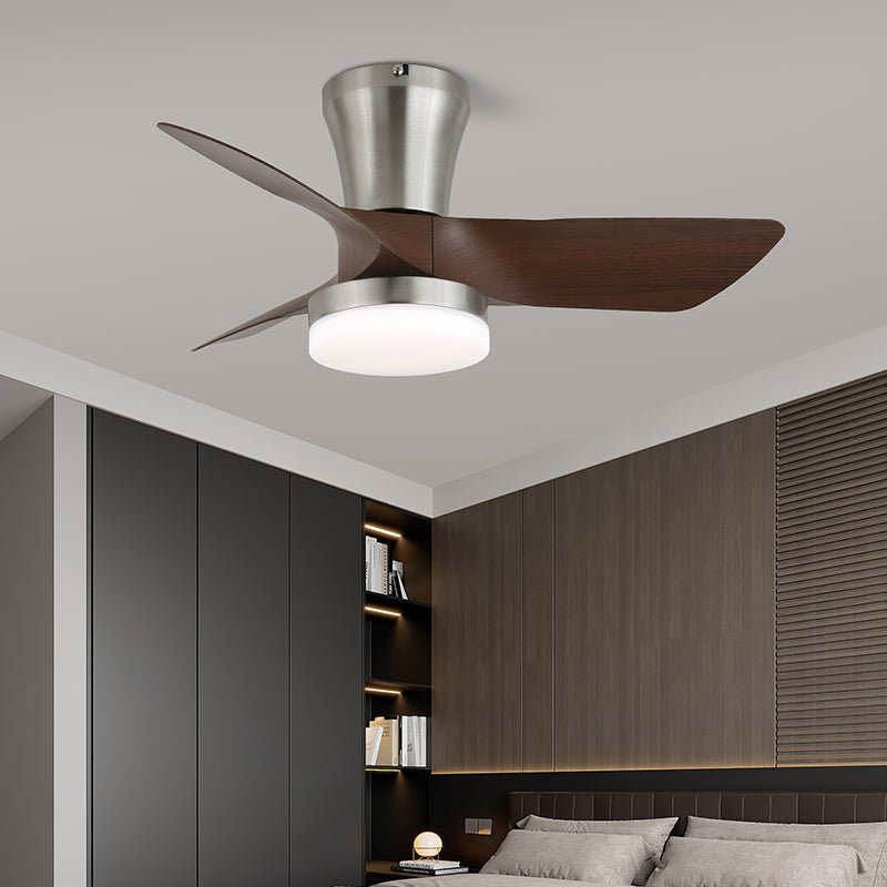 Zephyr Curve Minimalist Walnut Ceiling Light