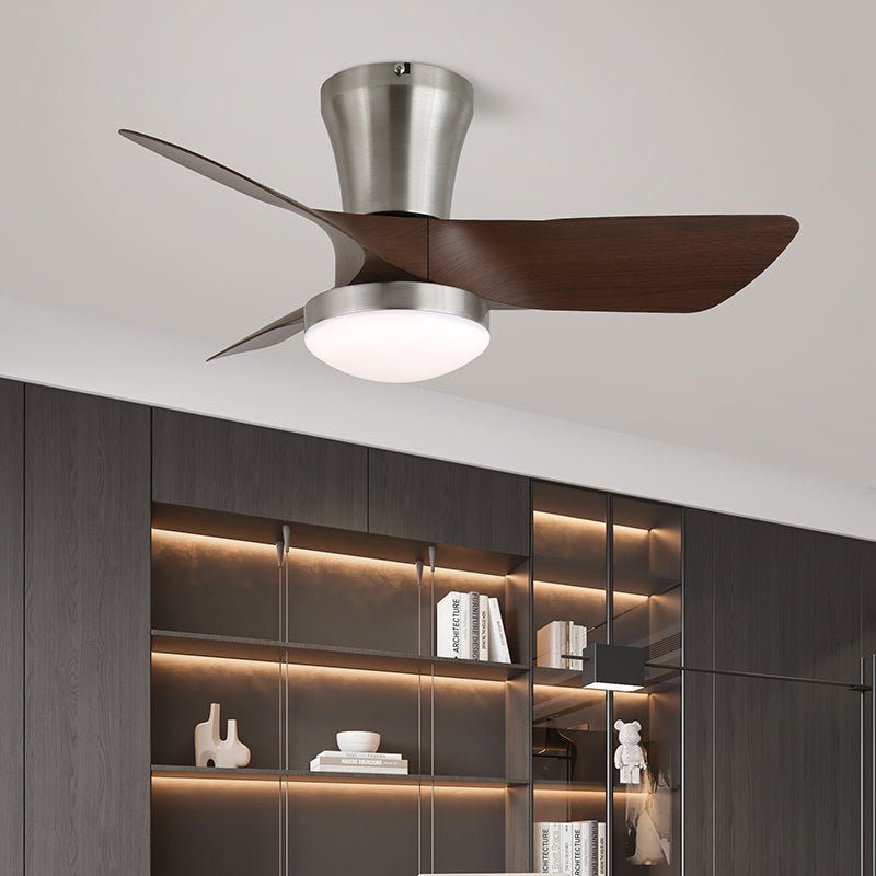Zephyr Curve Minimalist Walnut Ceiling Light
