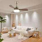 Zephyr Glow Wood Blade Fan Light Fixture
