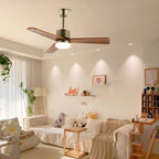 Zephyr Glow Wood Blade Fan Light Fixture