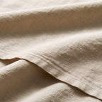 Close up of the natural flax linen weave