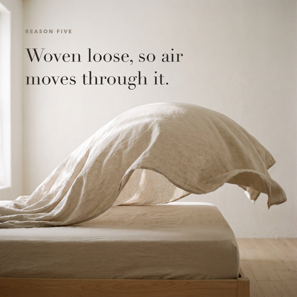 Woven loose so air moves through it