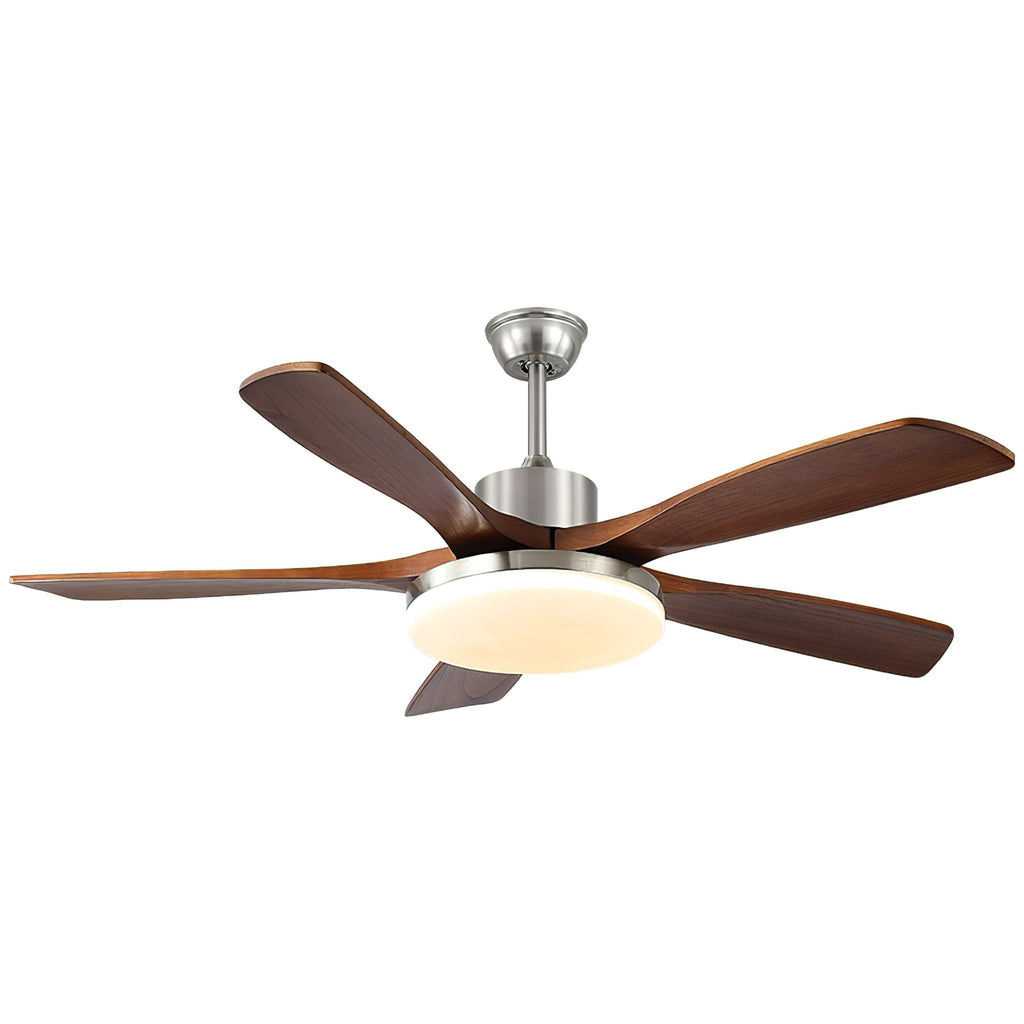 Lunet Contemporary Wood Blade Ceiling Light
