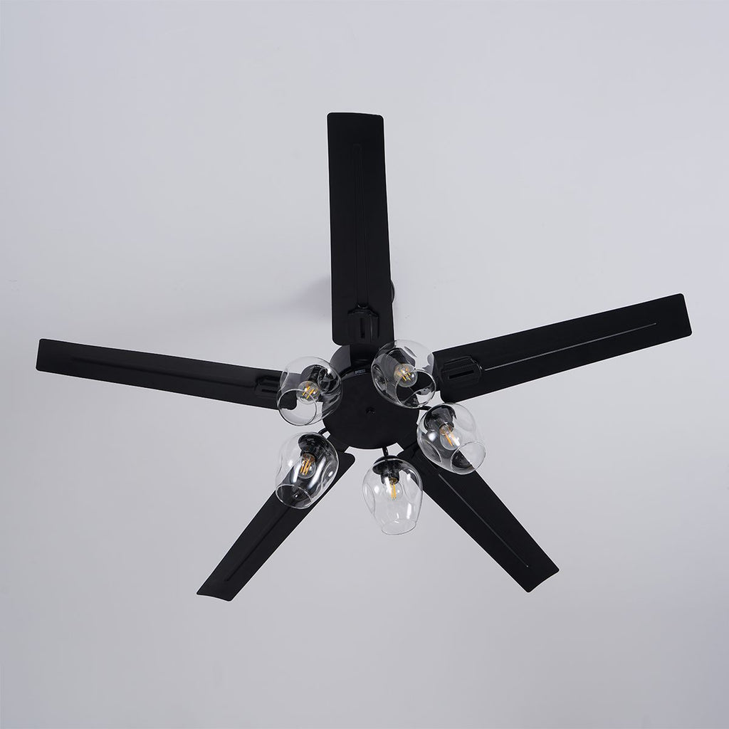 Vintage Black Industrial Ceiling Fan Light